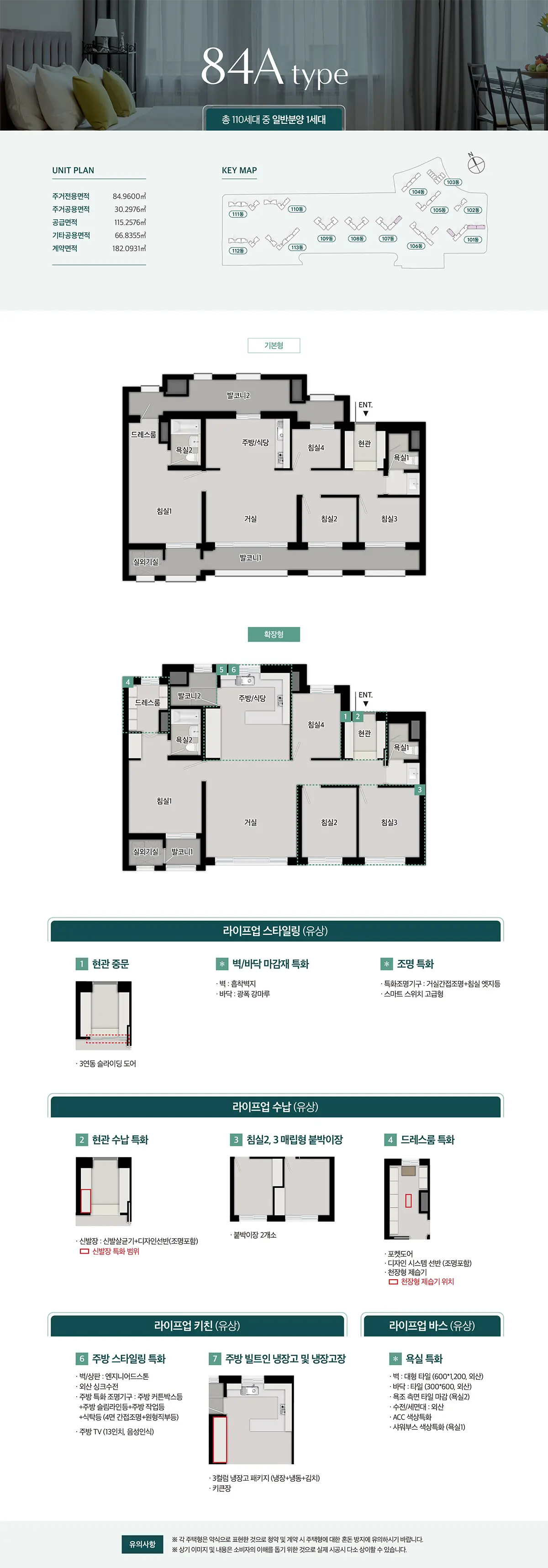 학익 푸르지오의 84a타입구조